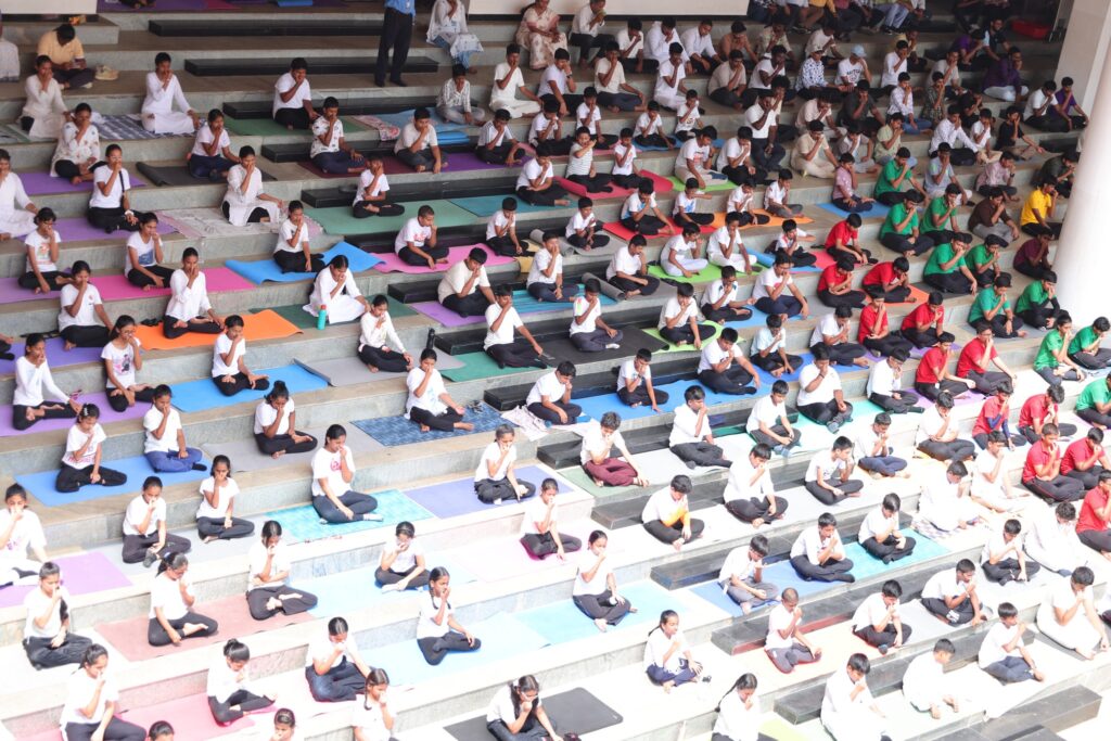 Student wellness activity at VIVA The School near Guntur