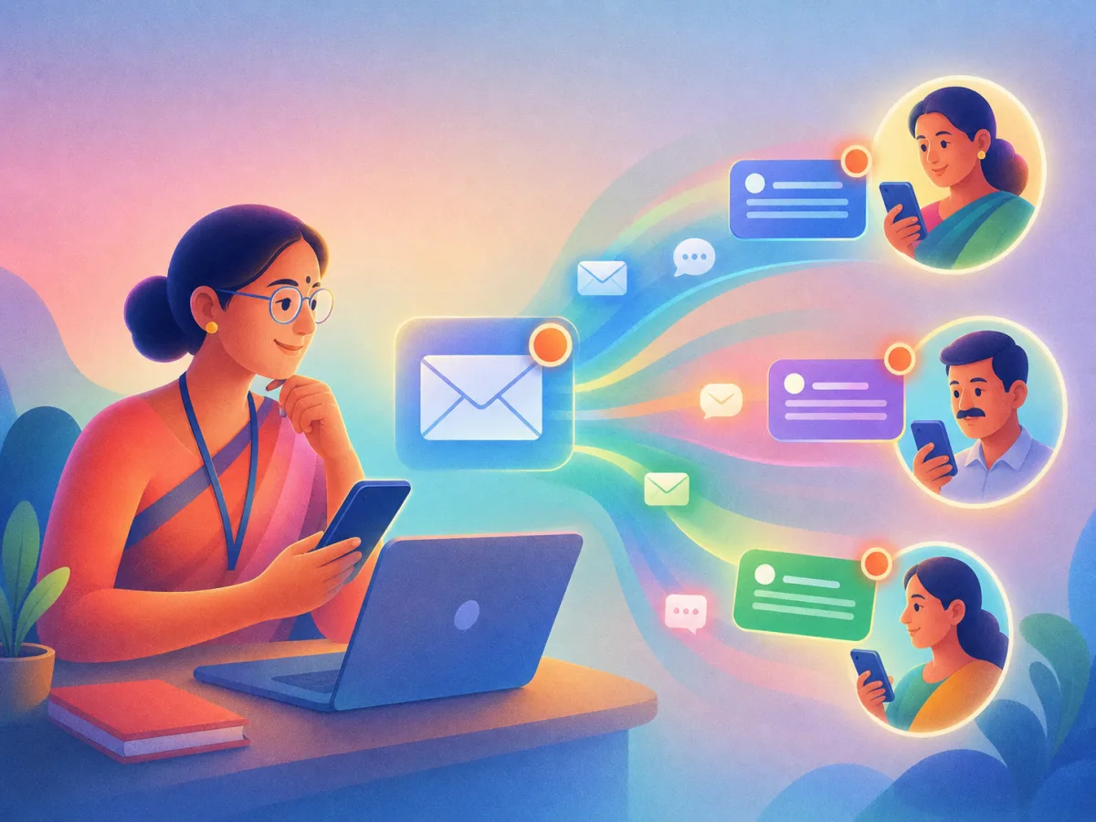 Editorial illustration for faster communication